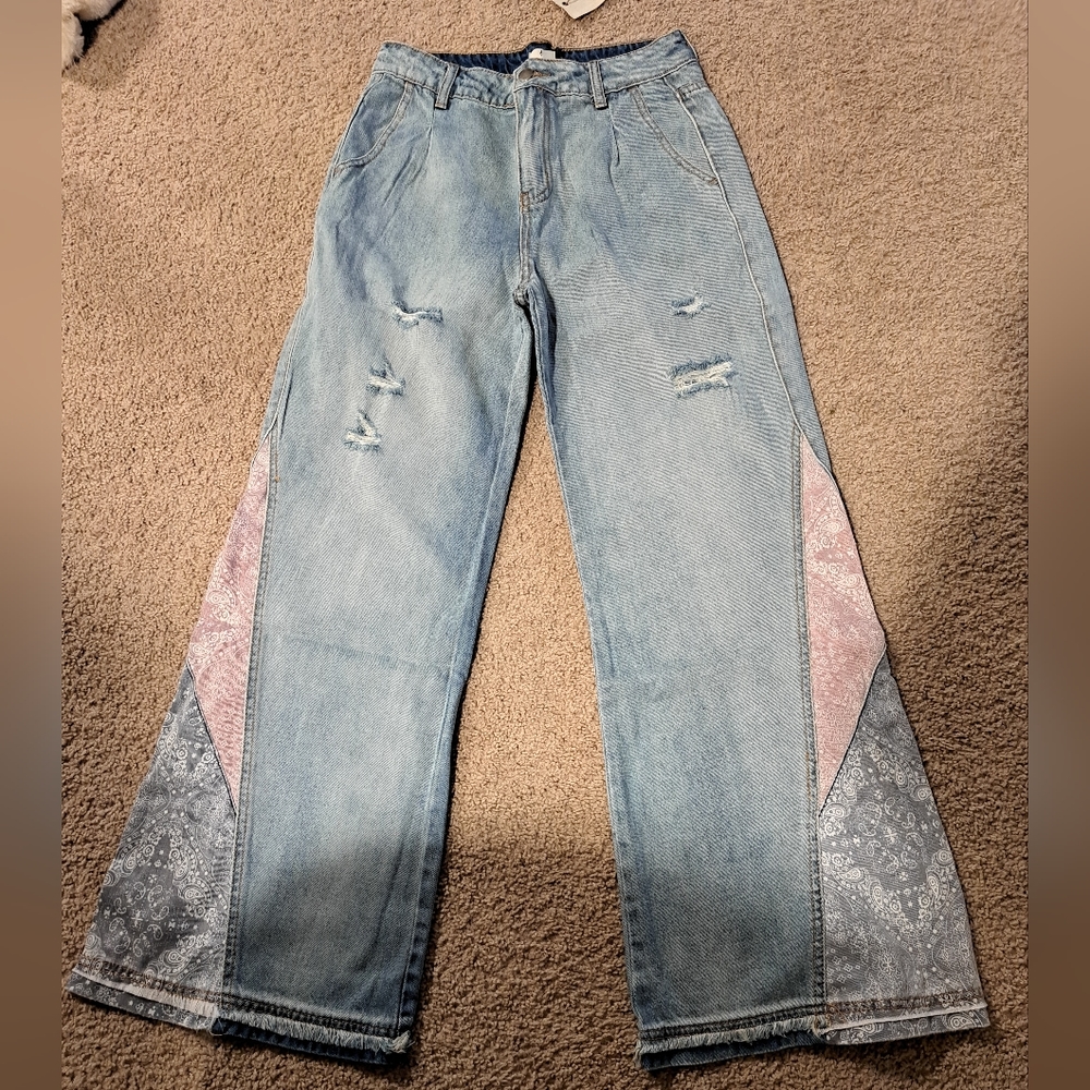 1 left 🌟New Patchwork bell bottoms - Picture 9 of 9